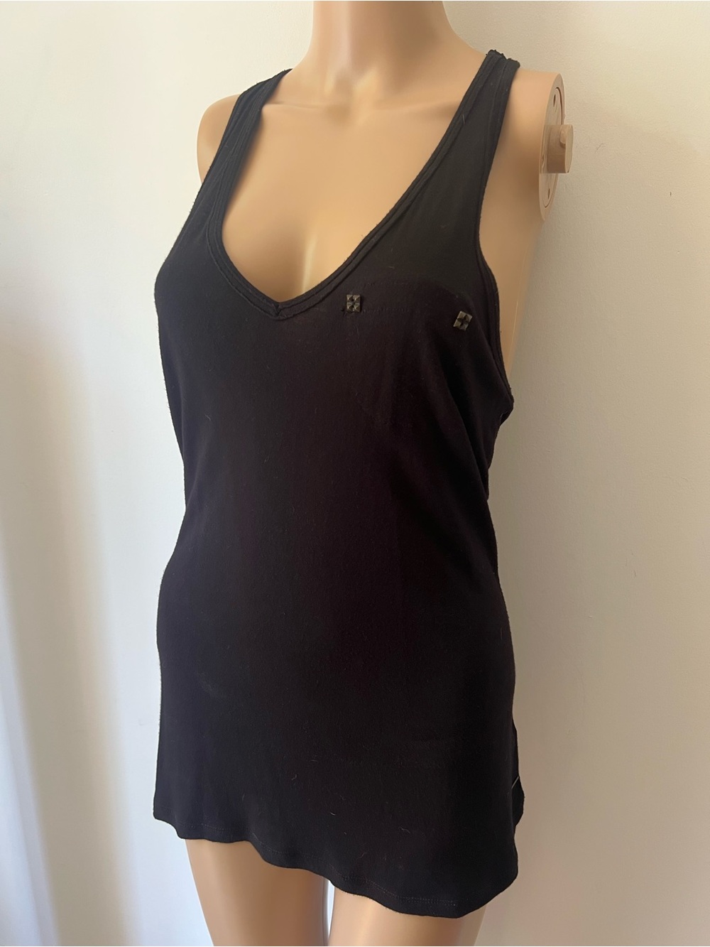 Guess Black V-Neck Tank Top
